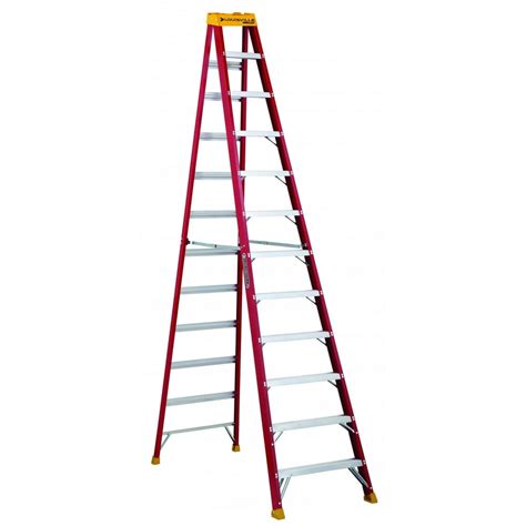 Louisville Ladder 12 ft. Fiberglass Step Ladder, Type IA, 300 lbs. Load ...