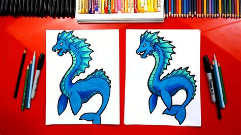 How To Draw A Sea Serpent - Art For Kids Hub