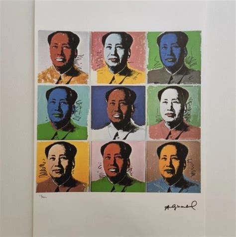 "Mao Zedong Portrait" Lithograph Signed by Andy Warhol - CharityStars