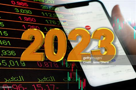 Year 2023 Stock Market Indicators And Smartphone High-Res Stock Photo ...