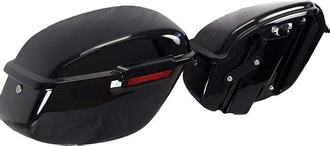 Mutazu Vivid Black Hard Saddlebags for Harley Sportster Xl Models Fxd ...