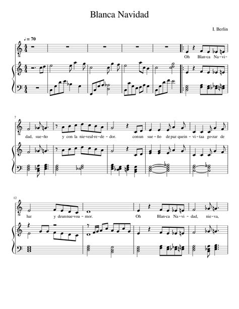 Blanca_navidad Sheet music for Piano, Vocals (Piano-Voice) | Musescore.com