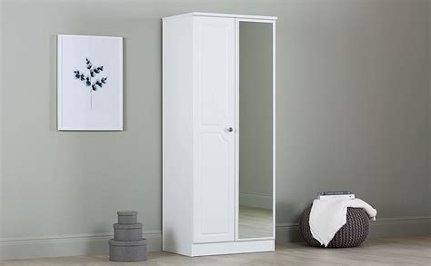 Two Door Mirrored Wardrobe White - Mirror Ideas