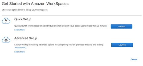 Get started with WorkSpaces Quick Setup - Amazon WorkSpaces