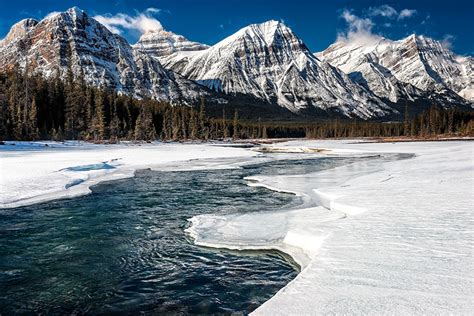 Images Jasper Park Canada Nature Winter Mountains park Snow Scenery