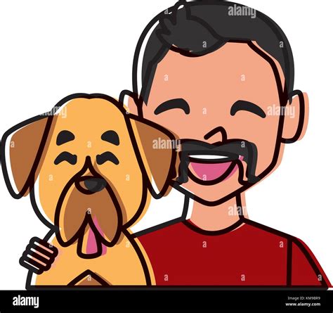 Man with dog cartoon Stock Vector Image & Art - Alamy