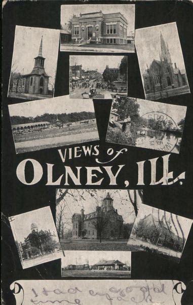 Views of Olney, Ill Illinois Postcard