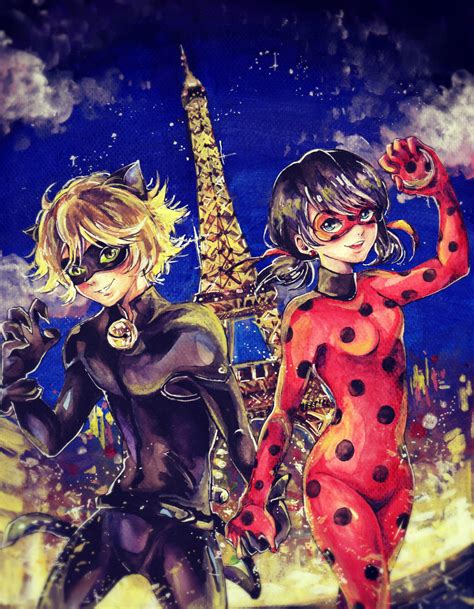 Ladybug and Chat Noir - Miraculous Ladybug Fan Art (39304545) - Fanpop