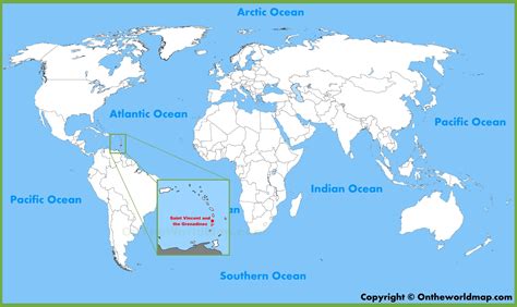 Saint Vincent and the Grenadines location on the World Map - Ontheworldmap.com