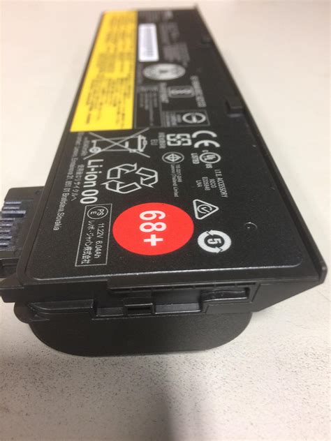 Lenovo Lithium Ion ThinkPad Battery 68 + ( Manufacturer P/N ; 0C52862 ...