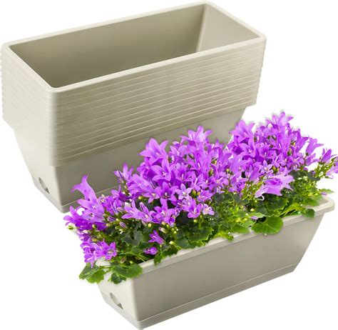 Amazon.com : 12 Pieces Rectangle Window Box Planter 17 Inch Window Plant Box Herb Planter ...