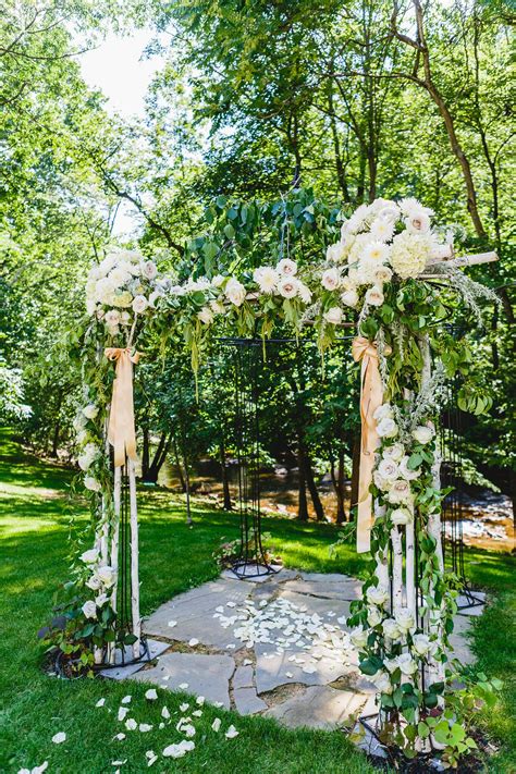 White-Floral-Adorned Wedding Trellis