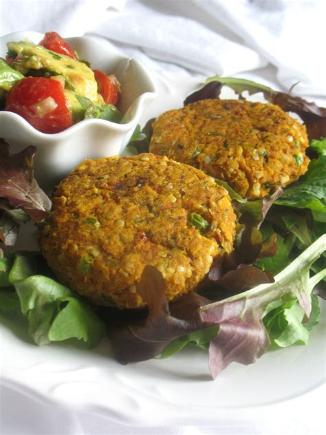 Sweet Potato and Chickpea Patties with Avocado and Tomato Salsa | Lisa's Kitchen | Vegetarian ...