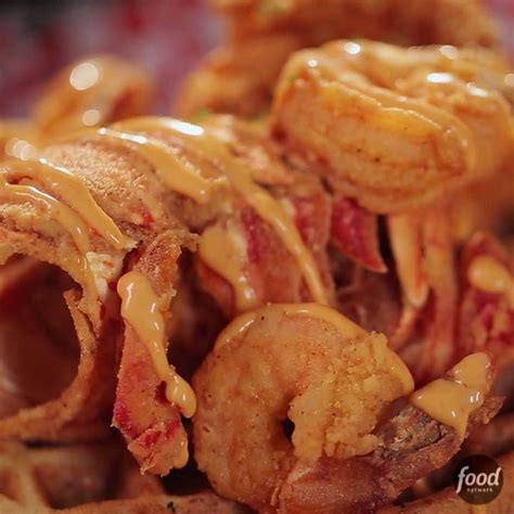 Florida Deep-Fried Lobster with Waffles, as seen on Diners, Drive-Ins ...