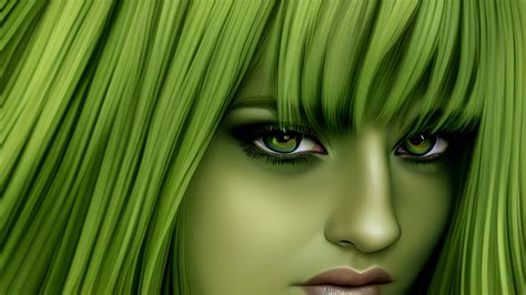 Green Eyed Lady by LoloTheDabbler on DeviantArt