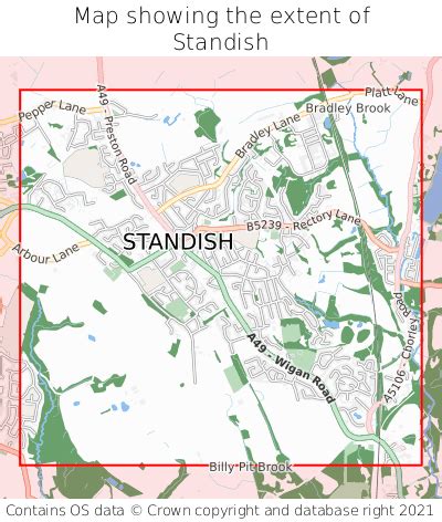 Where is Standish? Standish on a map