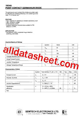 1N34A Datasheet(PDF) - Semtech Corporation