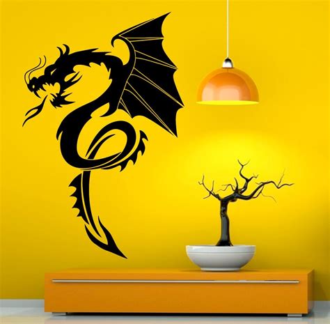 Dragon Wall Vinyl Decal Fantasy Sticker Art Design Murals - Etsy