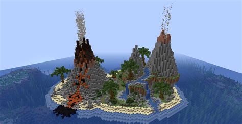 Volcano Island inspired by GoodTimesWithScar : Minecraft