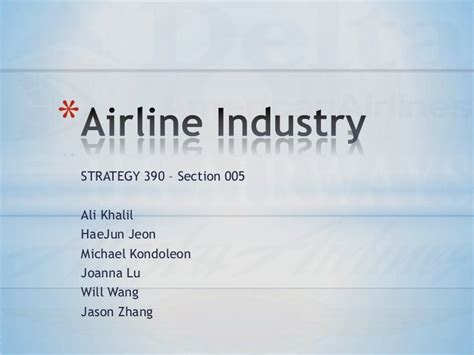 Airline industry analysis