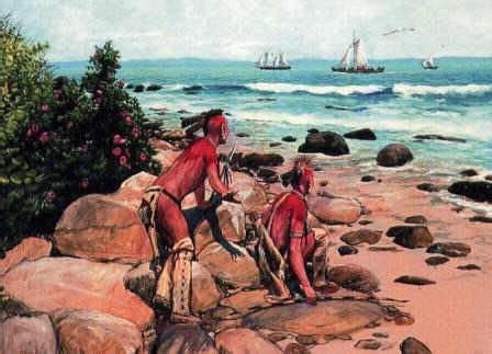 pequot indians | Pequot Indians watching Captain Mason's ships American Indian Art, Native ...