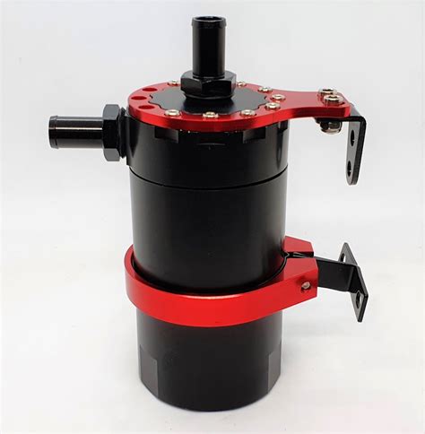 Mishimoto Style Oil Catch Can Red, With Baffle and Micron Filter