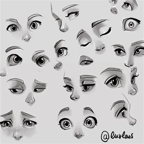 Eye drawing cheat-sheet - facial expressions | Cartoon eyes drawing ...