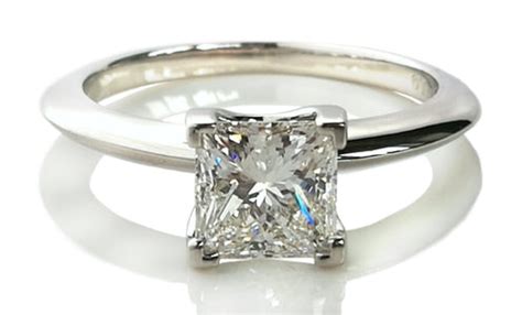 Tiffany & Co. 1.01ct G/VVS2 Princess Cut Diamond Engagement Ring ...