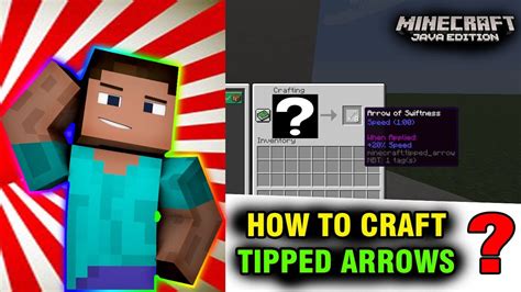 How To Craft Tipped Arrows In Minecraft Java Edition - YouTube