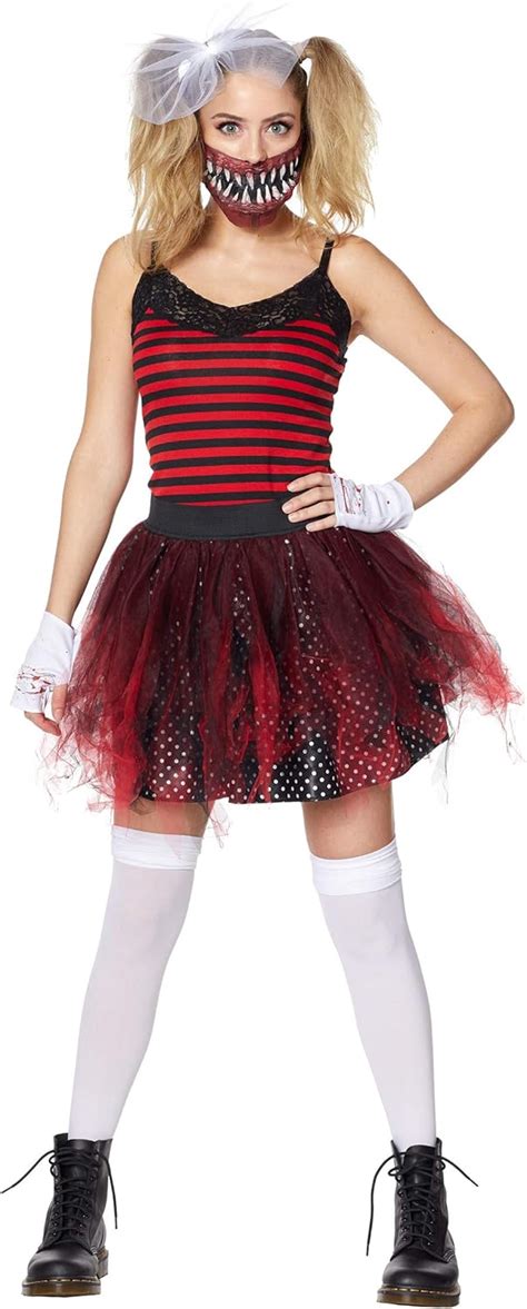 Spirit Halloween Adult Giggles The Clown Costume - Crypt TV Red: Amazon ...