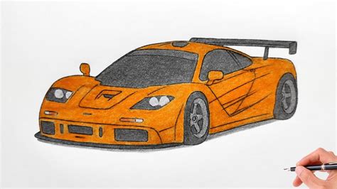 How to draw MCLAREN F1 LM 1996 / drawing car / coloring mclaren f1 gtr 1993 sports car - YouTube