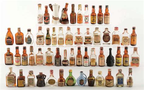 Lot Detail - LARGE LOT OF VINTAGE MINIATURE LIQUOR BOTTLES.