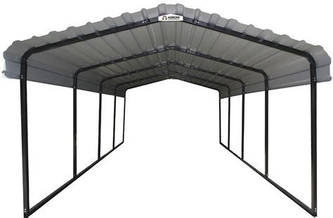 Arrow 12X20 Steel Carport (7' Sidewall) (Eggshell) [CPH122007] | Free ...