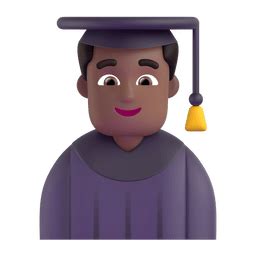 👨🏾‍🎓 Man Student: Medium-Dark Skin Tone Emoji on Microsoft Teams 14.0