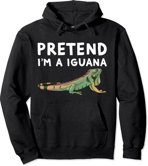 Amazon.com: Pretend I'm A Iguana Funny Iguana Halloween Costume Party Pullover Hoodie : Clothing ...