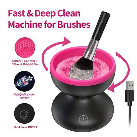 Electric Makeup Brush Cleaner Machine - Alyfini Portable USB Cosmetic ...