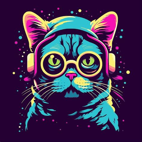 Premium Vector | Cat with pop art style