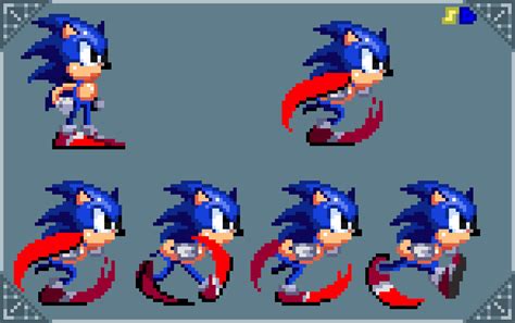 Pixilart - Sonic Running Sheet by SpongeDrew