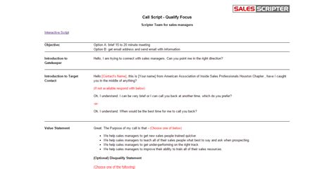 How to Use a Call Script Template – Sales Script Generator and Call Script Software that Builds ...