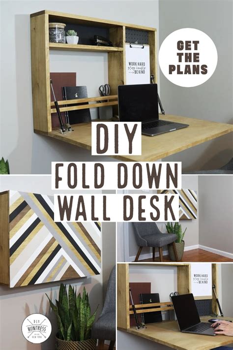 How to Build a DIY Fold Down WAll Desk | Small wall desk, Desks for small spaces, Wall desk