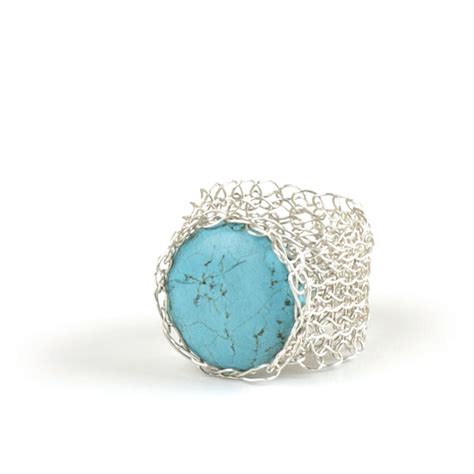 Turquoise ring stone in silver - Yooladesign