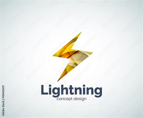 Lightning logo template Stock Vector | Adobe Stock