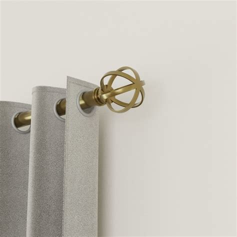 allen + roth 2-Pack Brushed Gold Steel Curtain Rod Finials FSI 1905 ...