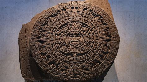 File:Aztec calendar stone in National Museum of Anthropology, Mexico ...