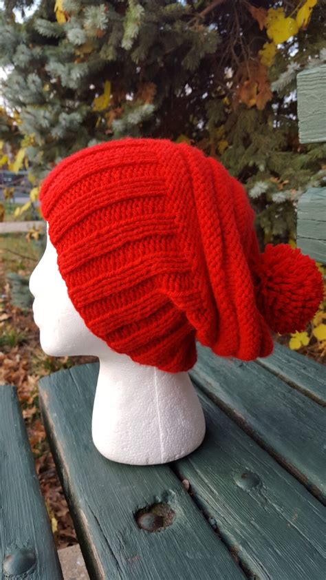 Red beanie Red knit hat warm winter hat Lightweight beanie red | Etsy