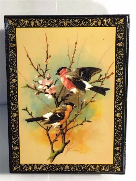 4" Russian Firebird Lacquer Box Hand Painted Signed Mstera Jewelry Trinket 765 | eBay | Oiseaux ...