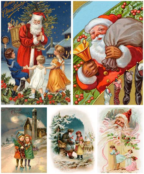 Vintage Christmas cards | Vector Graphics Blog