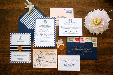 Classic, Nautical Maine Letterpress Wedding Invitations | Flickr