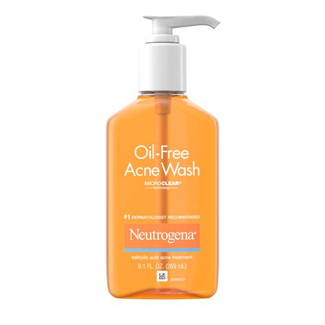 Neutrogena Oil-Free Acne Liquid Facial Cleanser, Oily Skin, Clarifying, 9.1 fl oz - Walmart.com ...