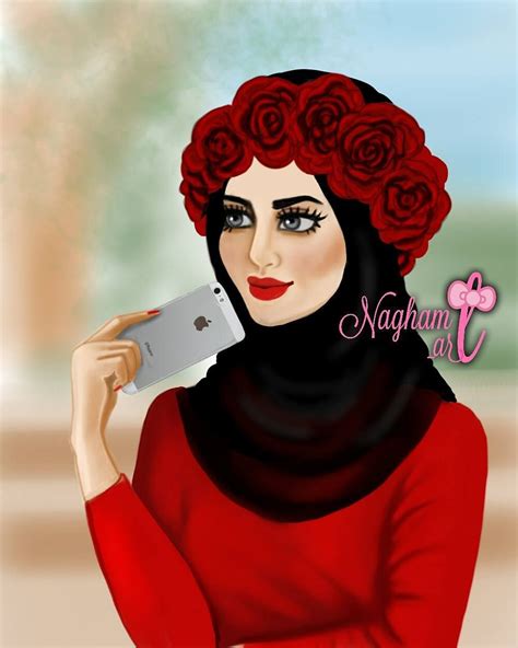 صور بنات كرتونيه بالحجاب رمزيات محجبات كرتون رسم | hijab is my crown | Pinterest